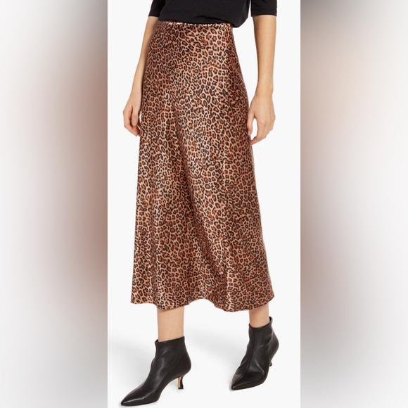 Something Navy Midi Slip Skirt - Picture 1 of 5